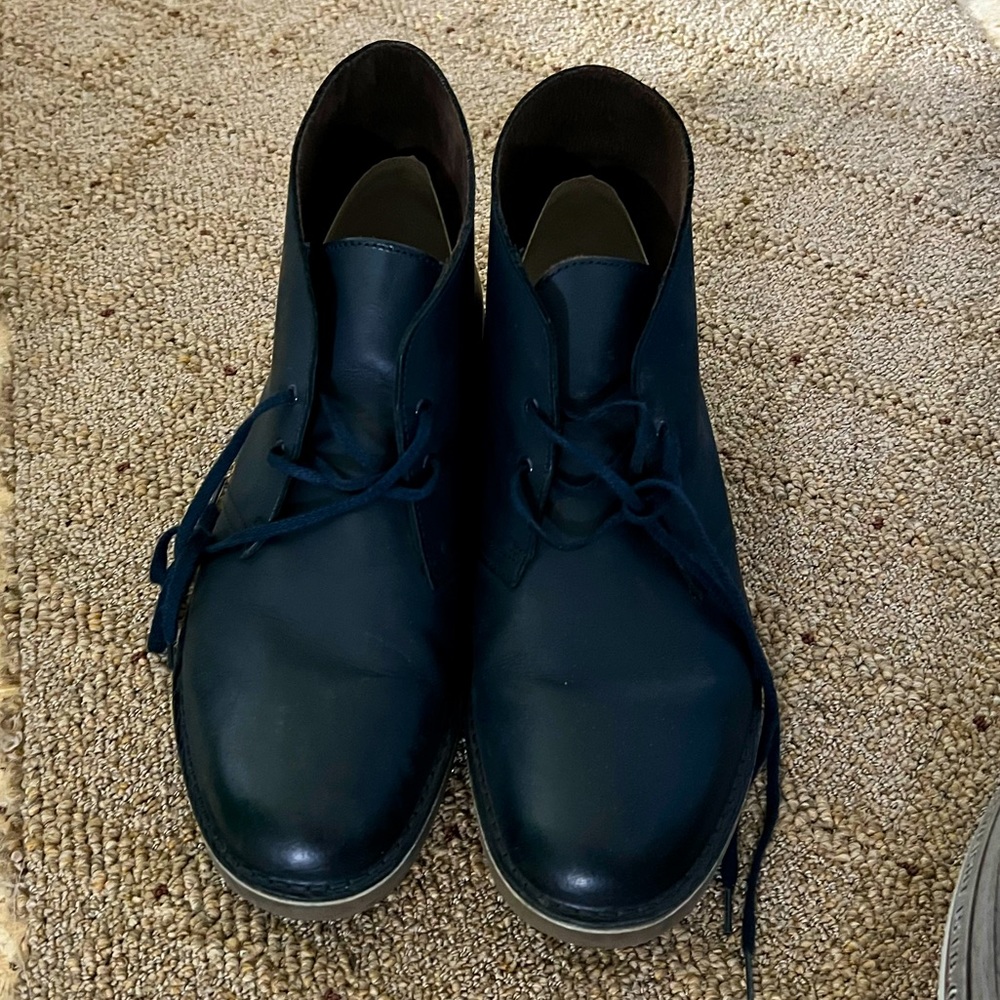 Clarks Desert Boots - Men Chukka - Navy Blue Leather- US12 Like New